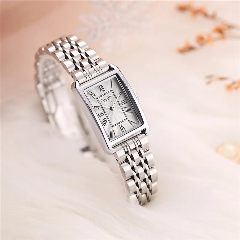 Luxus Klassische frauen Uhr Japan Mov 'T Dame Stunden Feine Mode Edelstahl Armband Uhr Mädchen Nettes Geschenk julius Box Image