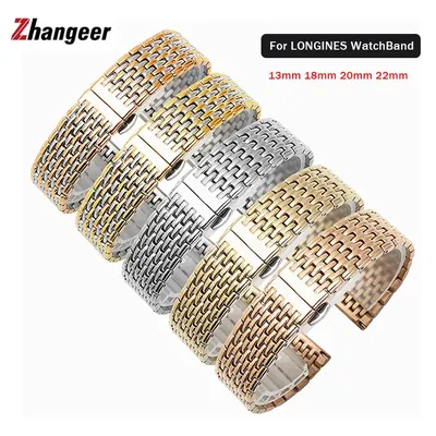 Uhrenarmband für Longines La Grande Uhren, Edelstahlarmband, 13 mm, 18 20 mm, 22 mm, Image