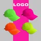 DIY Logo Druck Fluoreszierende Waschen Baumwolle Baseball Hut Frauen Frühling Sommer INS Rose Rot