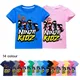 NINJA KIDZ T Shirt Jungen Mädchen Kurze T-Shirt Sommer baumwolle Kinder Top Cartoon Graphic Tee