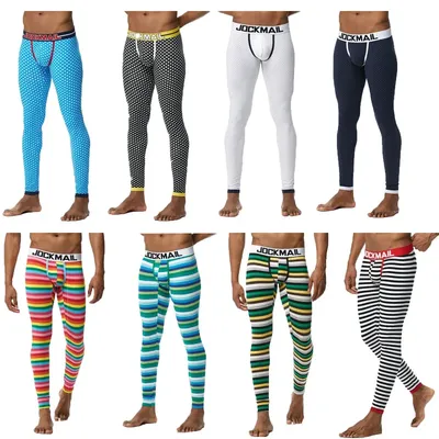 Männer Thermo Unterwäsche Mode Männer Thermische Lange Unterhosen Herren Sexy Unterwäsche Penis Pouch Warme Männliche Leggings Hosen Herbst Winter
