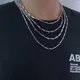 Hip Hop Unisex Bambus Kette Frauen Halskette Choker Edelstahl Fischgräten Silber Farbe Kette