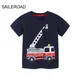 SAILEROAD Sommer Fahrzeuge T Shirt Baumwolle Kurzarm Cartoon Feuer Lkw T-shirts Kinder T Mädchen