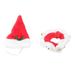 FRCOLOR Adorable Pet Santa Hat Collar Suit Creative Chrsitmas Pet Hat Outfits Set for Pet Dog Cat (Size S)