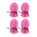 BESTONZON 4pcs One Set Pet Non-slip Shoe Cover Adorable Rain Shoes Creative Sole Footwear for Pet Dog Puppy (Pink Size 5)