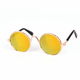 Pet Sunglasses Dog Cool Stylish Cat Eye Protection Funny Cute Round Sunglasses (Yellow Reflective)