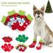 KAOU 4Pcs Pet Ankle Socks Christmas Series Pattern Anti-skid Good Elasticity Cartoon Pet Cotton Short Socks for Holiday Green Xmas Tree