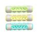 FRCOLOR 3pcs TPR Dog Toys Dog Chew Toys Dog Toothbrush Doggy Brushing Stick Bone Extremely Durable Puppy Oral Dental Care Tool (Lake Blue Green Yellow)