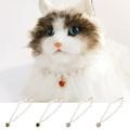 KAOU Pet Necklace Vibrant Color Waterproof Resin Imitation Pearl Necklace Colorful Love Heart Pendant Pet Supplies White