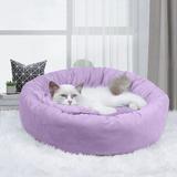 Ikohbadg Three-piece Round Dog Kennel Set with Plush Mattress and Thickened Mat for Fall and Winter; Includes Pillow for Cozy Puppy Slumber