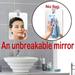 Teissuly Shatterproof shower mirror fogless for shaving mirror Small Wall Hanging Camp Vanity Mirror Unbreakable Plexiglass Makeup travel camping mirrors men fog free handheld Outdoor Showers