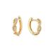 MYEARS Women Gold Huggies Earrings Half Hoop Diamond CZ Inlay Rope Knot Twisted Sleeper 14K Gold Filled Tiny Boho Beach Simple Delicate Handmade Hypoallergenic Jewelry Gift