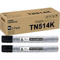TN514K | A9E8130 TN-514 TN514K TN514 K Toner Cartridge Replacement for Konica Minolta Bizhub C458 C558 C658 Toner Kit Printer (Black 2 Pack)