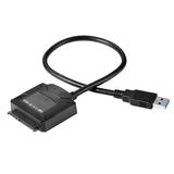 USB 3.0 to SATA Adapter Cable for 2.5 Inch 3.5 Inch Laptop Hard Drive Disk SATA HDD/SDD DVD CD-ROM DVD-ROM CD-RE DVD-RW DVD+RW USB to SATA Converter Cable 5Gbps (Black)