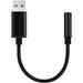 2X USB to 3.5mm Headphone Jack Audio Adapter External Stereo Sound Card for PC Laptop for (0.6 Feet Black)