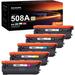 508A Toner Cartridges 5-Pack Replacement for HP 508A 508X CF360A CF360X Toner Color Enterprise M553n M553x M553dh MFP M577c M577f M577dn M577cm Printer Ink (2Black Cyan Magenta Yellow)