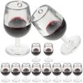 HOMEMAXS 12pcs Doll Wine Glasses Miniature Wine Cup Red Wine Goblet Tiny House Accessories