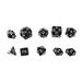 BESTONZON 1 Set/10 Pcs Acrylic Polyhedron Dices Creative Numbers Dice Multi-Faceted Entertainment Dice for Home Bar Board Games (Black)