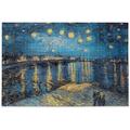 Coolnut Van Gogh Starry Night Over The Rhone2 Jigsaw Puzzles for Adults 1000 Pieces 29.5 x 19.7 Decompression Entertainment Game Family Puzzles Gifts for Kids and Teenagers