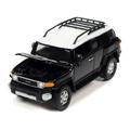 2007 Toyota FJ Cruiser Black Diamond with White Top and Roofrack Classic Gold Collection Series Limited Edition 1/64 Diecast Model Car by Johnny Lightning
