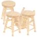 FRCOLOR 4Pcs Wooden Stools Photo Props Kids Playthings Dollhouse Supplies (Khaki)