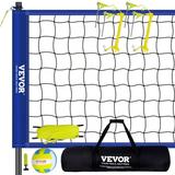 BENTISM 32ft x 3ft Portable Volleyball Net System Adjustable Height Poles with PVC Volleyball Carrying Bag Boundary Lines Steel Poles & Pump for Outdoor Sports