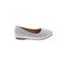 Flats: Silver Solid Shoes - Kids Girl's Size 6