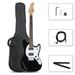 Bornmio Glarry Full Size 6 String H-H Pickups GMF Electric Guitar with Bag Strap Connector Wrench Tool Black