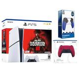 Sony PlayStation 5 Slim Disc Call of Duty Modern Warfare 3 Bundle with Extra Cosmic Red Controller and Surge Trigger Kit