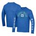 Men's Champion Heather Blue Hartford Whalers Multi-Logo Tri-Blend Long Sleeve T-Shirt