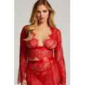 "Hunkemöller Top Allover Lace Rot"