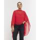 River Island Womens Red Cape Design Blouse