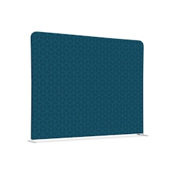 SHOWDOWN Displays Showdown Textil Raumteiler Basic - 200-150 Doppel Hexagon - Blau - Silberner Rahmen Image