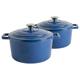 Cast Iron Casserole Dishes 4.5 Litre Pack of 2