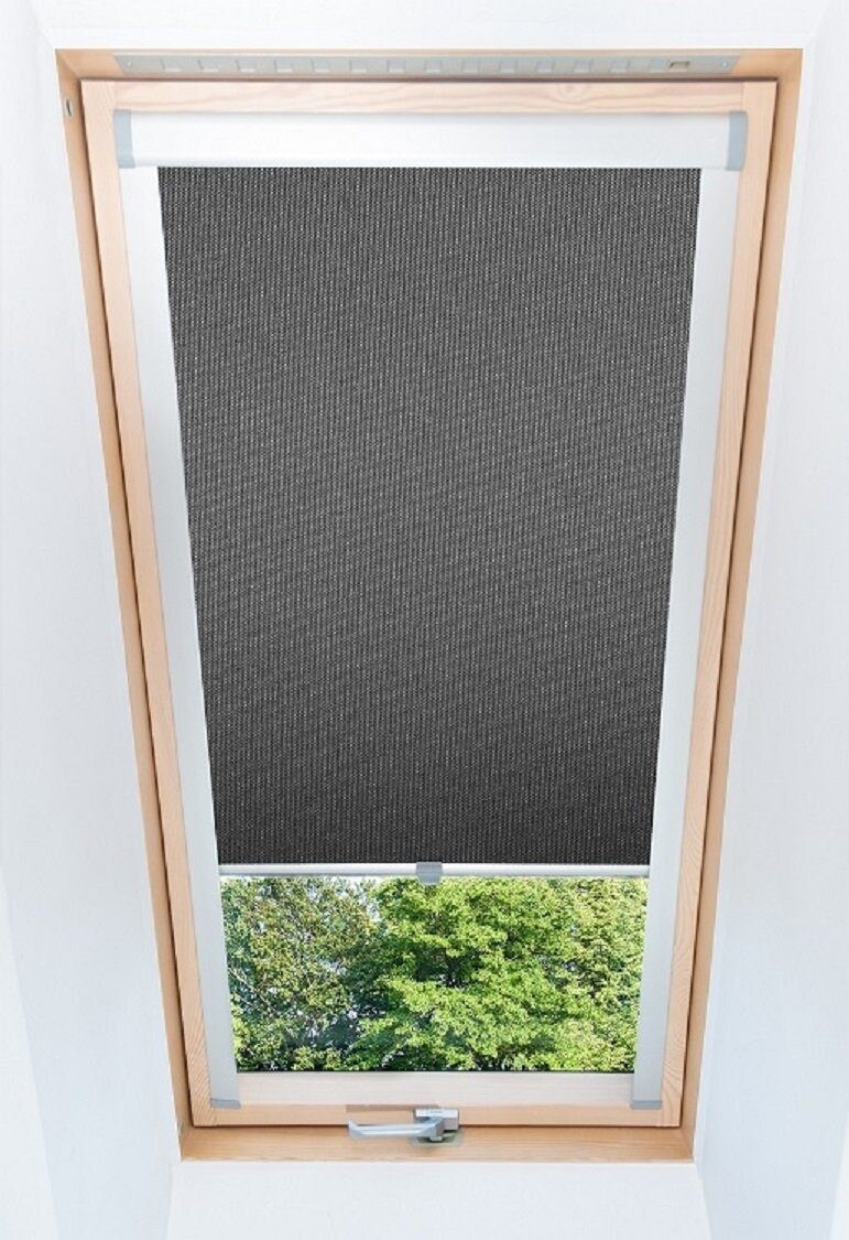 Dachfensterrollo Thermo verdunkelnd passend für Fakro 78/140 Dunkelgrau Image