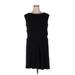 Enfocus Casual Dress - Party Crew Neck Sleeveless: Black Print Dresses - Women's Size 16