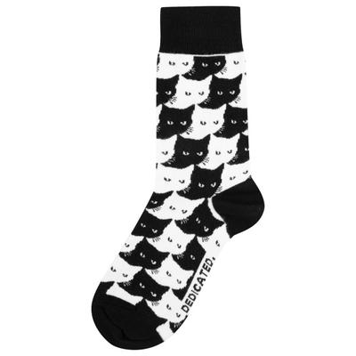 DEDICATED - Socks Sigtuna Pepita Cats - Multifunktionssocken 36-40 | EU 36-40 schwarz Image