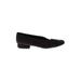 Ditto by VanEli Flats: Slip-on Chunky Heel Work Brown Shoes - Women's Size 8 1/2 - Almond Toe