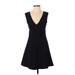 FELICITY & COCO Casual Dress - A-Line: Black Solid Dresses - Women's Size X-Small