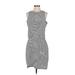 Vineyard Vines Casual Dress - Sheath Crew Neck Sleeveless: Gray Print Dresses - Women's Size Small