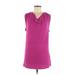 BCBGMAXAZRIA Casual Dress - Shift Cowl Neck Sleeveless: Pink Print Dresses - Women's Size Medium