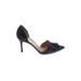 J.Crew Heels: Pumps Stiletto Cocktail Black Solid Shoes - Women's Size 6 - Pointed Toe