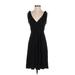 Old Navy Casual Dress - Party Plunge Sleeveless: Black Print Dresses - Women's Size Small