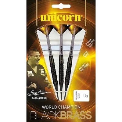 UNICORN Dartpfeil Unicorn Black Brass Gary Anderson Soft Darts, Größe - in SCHWARZ