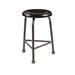 Bobo Intriguing Objects Solid Wood 17.25" Short Stool Wood/Metal in Black/Brown | 17.25 H x 14 W x 14 D in | Wayfair BI-3044-0005