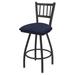 Holland Bar Stool XL 810 Contessa Swivel Stool Upholstered/Metal in Gray/Blue/Black | Counter Stool (25" Seat Height) | Wayfair X81025PW014