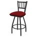 Holland Bar Stool XL 810 Contessa Swivel Stool Upholstered/Metal in Red/Gray/Black | Bar Stool (30" Seat Height) | Wayfair X81030PW016