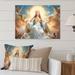 Bungalow Rose Mary Praying in Heaven II - Unframed Print on Metal in White/Yellow | 16 H x 32 W x 1 D in | Wayfair 545A49C63B324555BD13446E7B8CFEEE