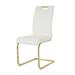 Ivy Bronx Modern Design Faux Leather Dining & Conference Chairs set Of 4 Faux Leather/Upholstered/Metal in White/Yellow | Wayfair