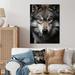 Latitude Run® Gray & White Wolf Portrait I - Unframed Print on Metal in Gray/White | 20 H x 12 W x 1 D in | Wayfair